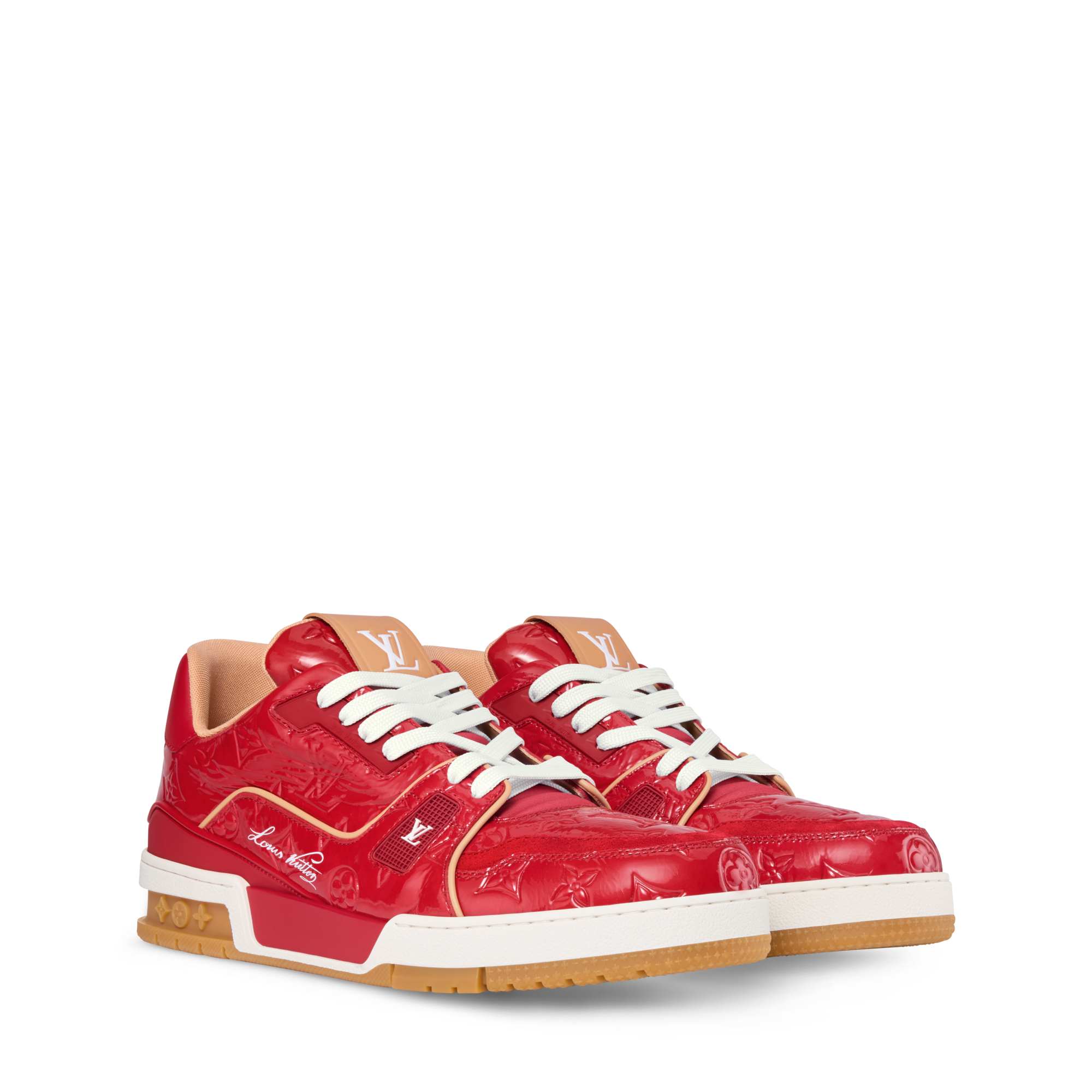 Red LV Trainer Shoes for Men | LOUIS VUITTON ®